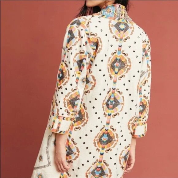 Anthropologie Maeve Coloma Embroidered Kimono Jacket - Picture 3 of 9